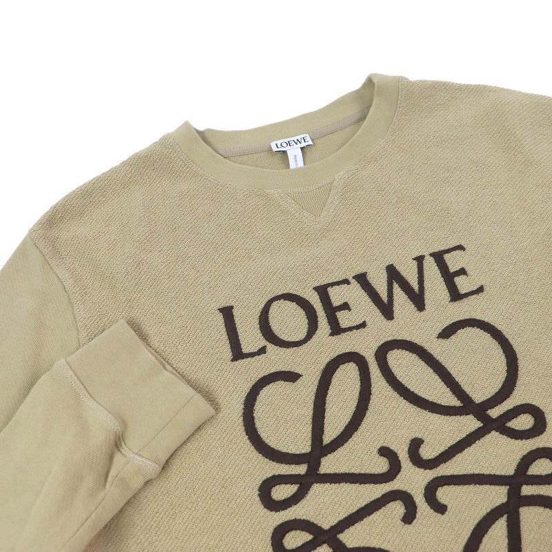 LOEWE S6199800cr Cotton Anagram Embroidery Embroidered Sweatshirt Beige M