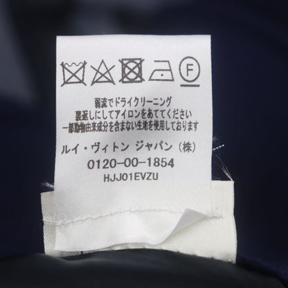 Louis Vuitton Wool Silk Logoed Buttons Lining Monogram Camouflage Navy Blue