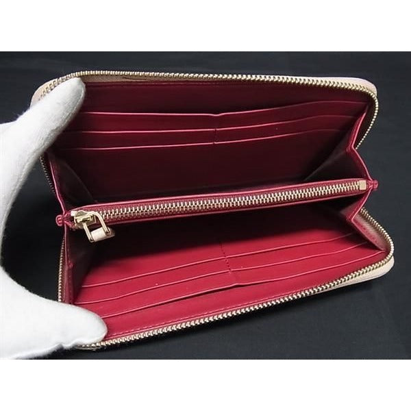 Bvlgari Long Wallet Zip Beige Grained Calfleather — view 5