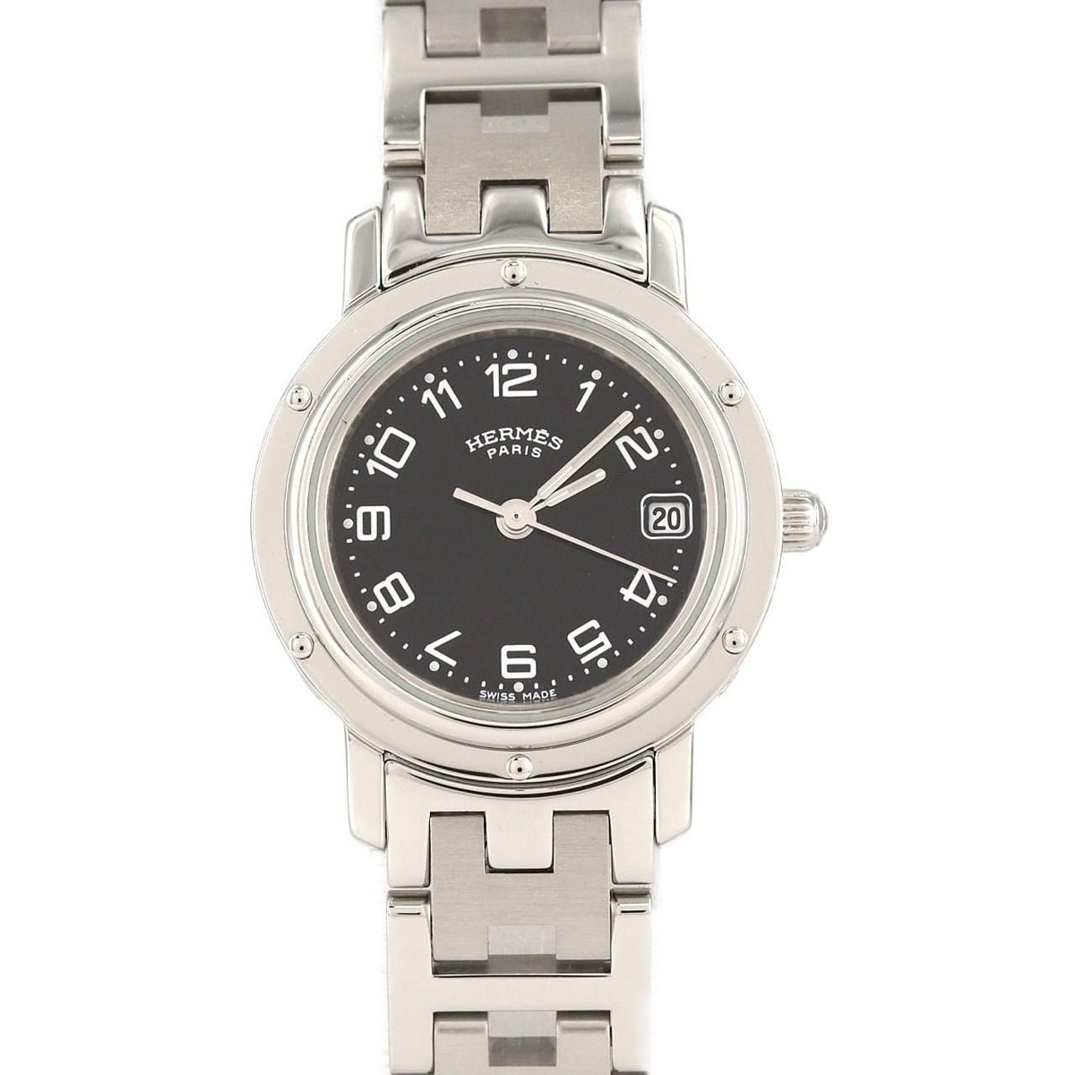 Hermes SS Quartz Watch Black
