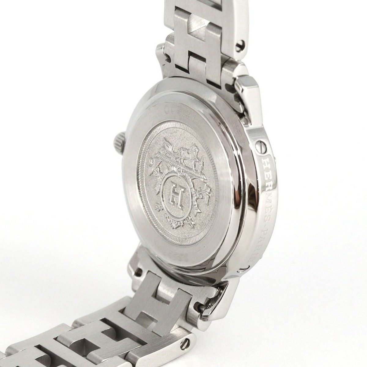 Hermes SS Quartz Watch Black — view 6