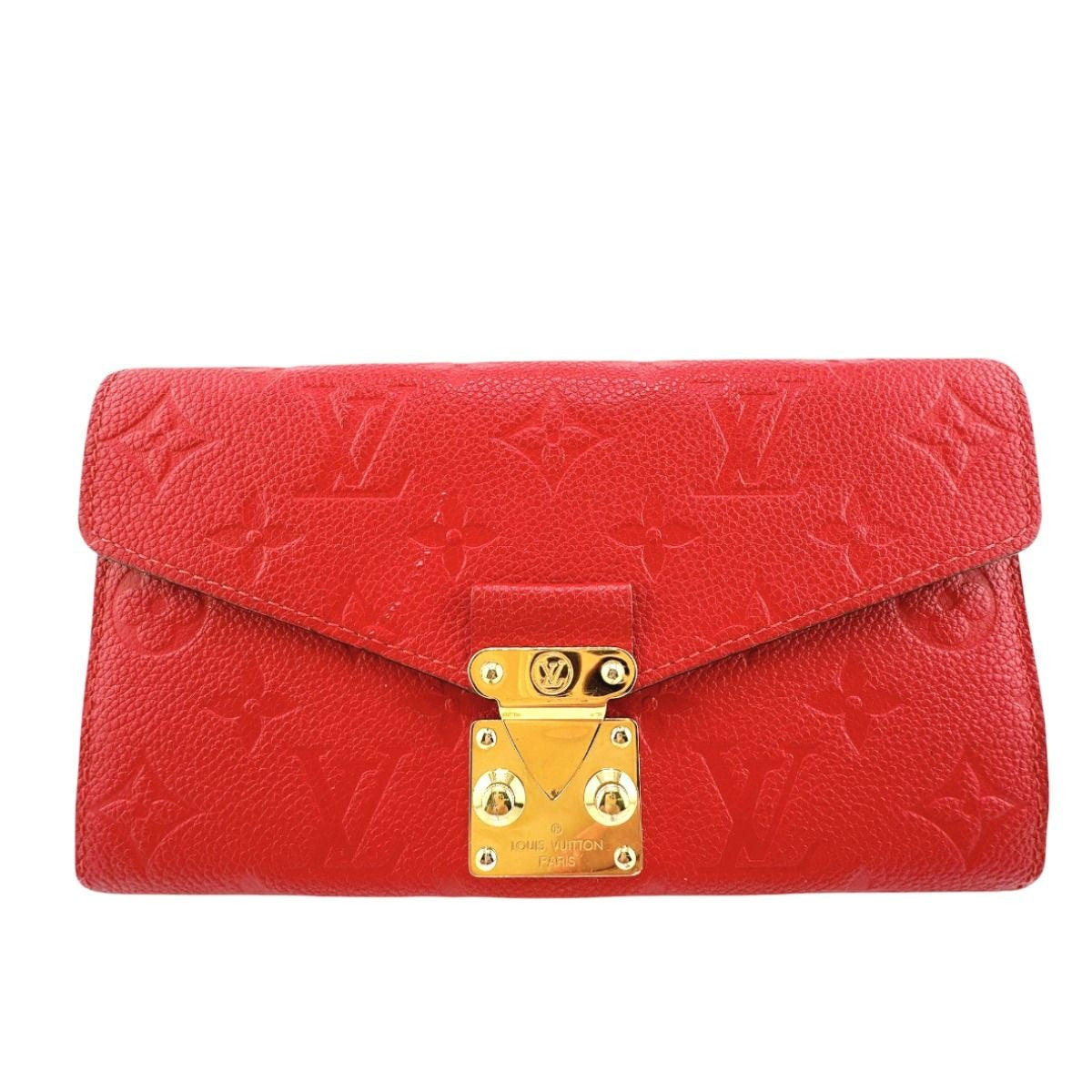 Louis Vuitton Monogram Portefeuille Long Wallet Red