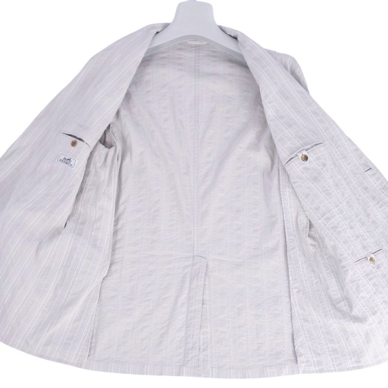 Hermes Jacket 21SS Tailored Stripe Sheer