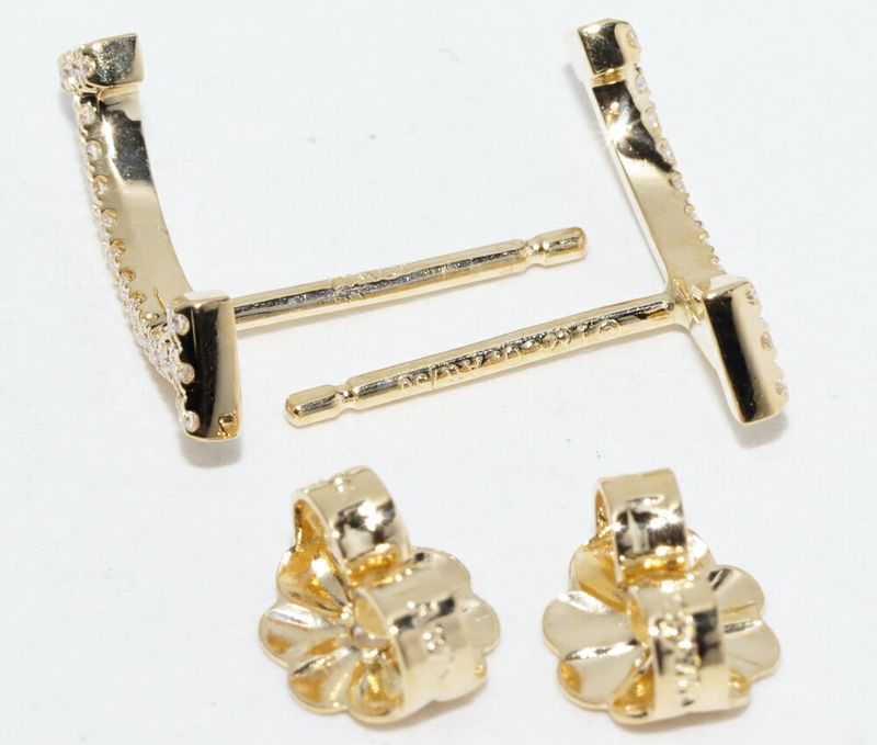 Tiffany & Co Earrings 18K Yellow Gold Diamond 006ct T-smile Earrings