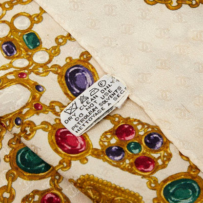 Chanel Jewelry Beige Multicolor Silk Women's Chanel