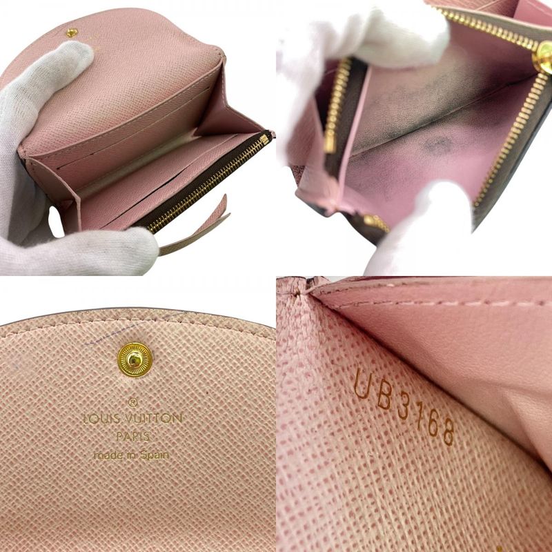 Louis Vuitton N64423 Portmonnais Rosali Fragment Case Damier Card Case Wallet