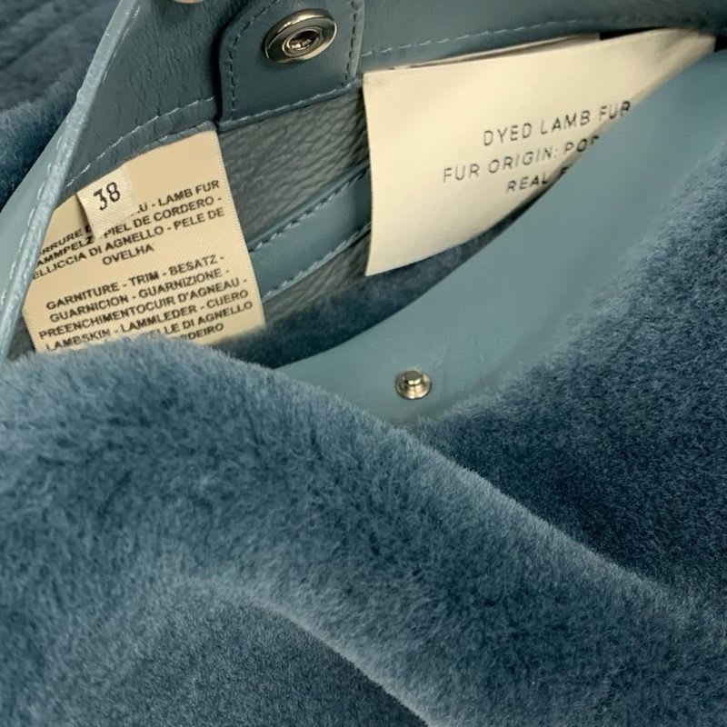 Hermes Outer Mouton Leather Green Zip Up Reversible