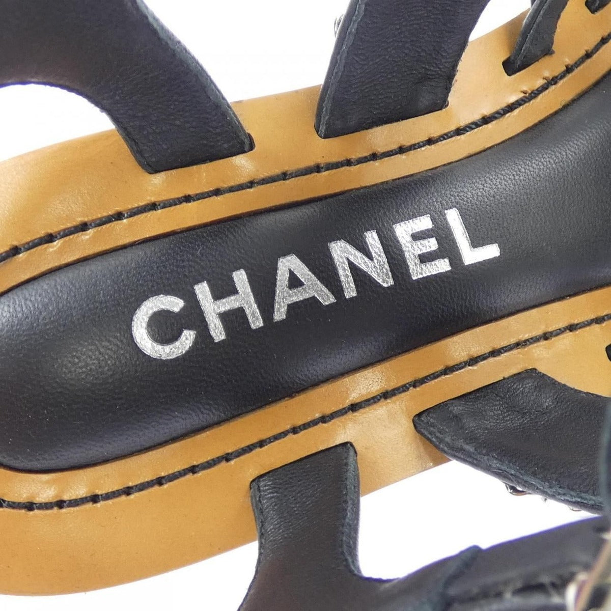 Chanel Sandals Lambskin Black — view 6