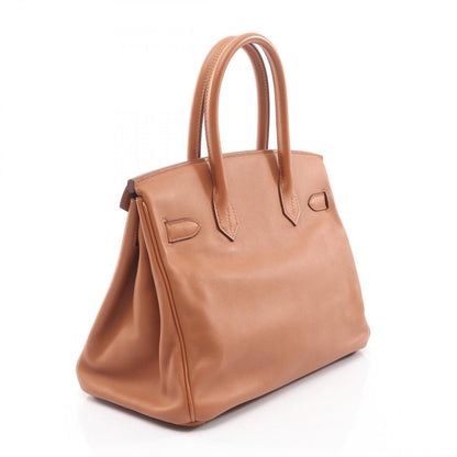 Hermes Handbag Birkin 30 Tresage Gold Bleu D'honoru Leather — view 2