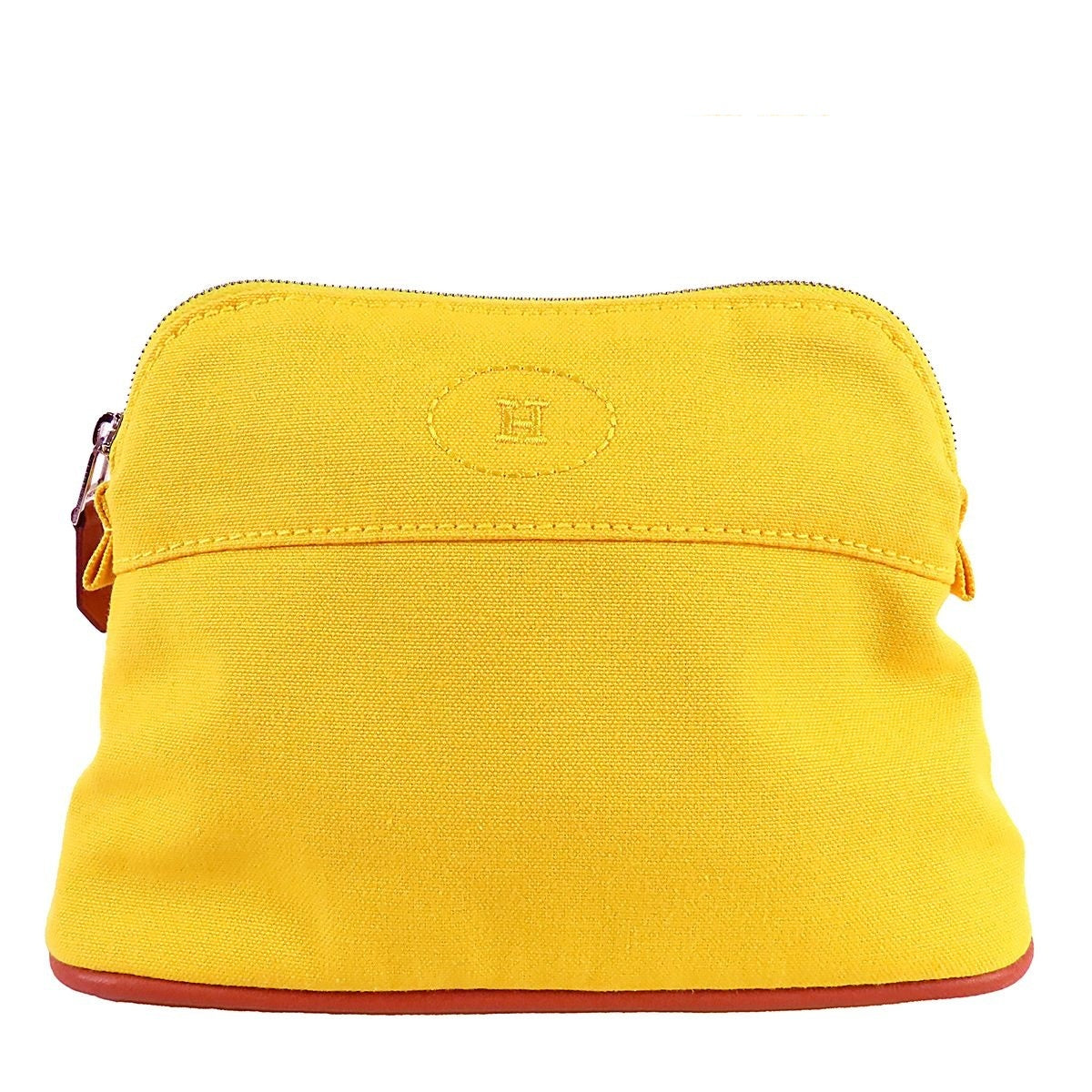 Hermes Bolide Pouch Yellow Canvas Leather PM