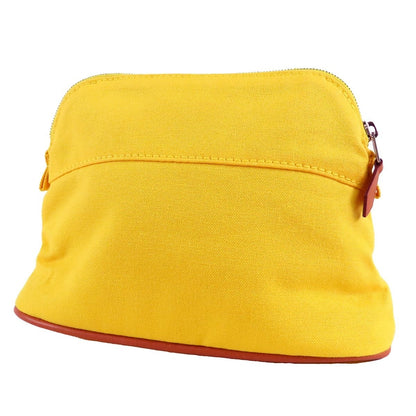 Hermes Bolide Pouch Yellow Canvas Leather PM — view 2