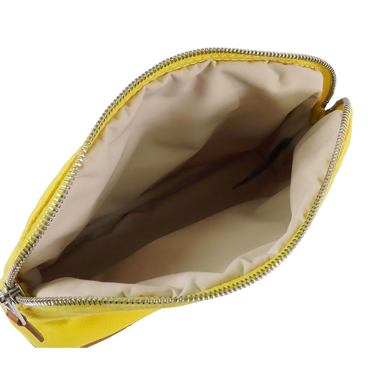 Hermes Bolide Pouch Yellow Canvas Leather PM — view 4