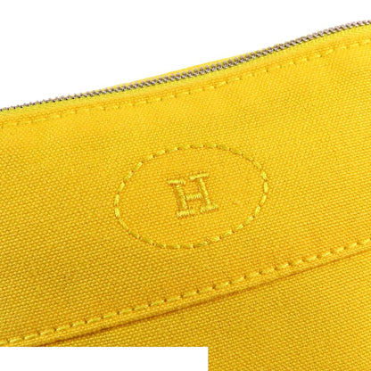 Hermes Bolide Pouch Yellow Canvas Leather PM — view 5
