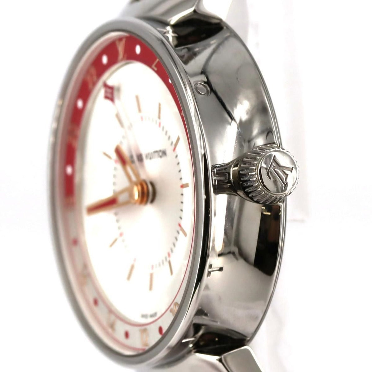 Louis Vuitton Tambour Moon Dual Time Qa106 SS Quartz — view 3