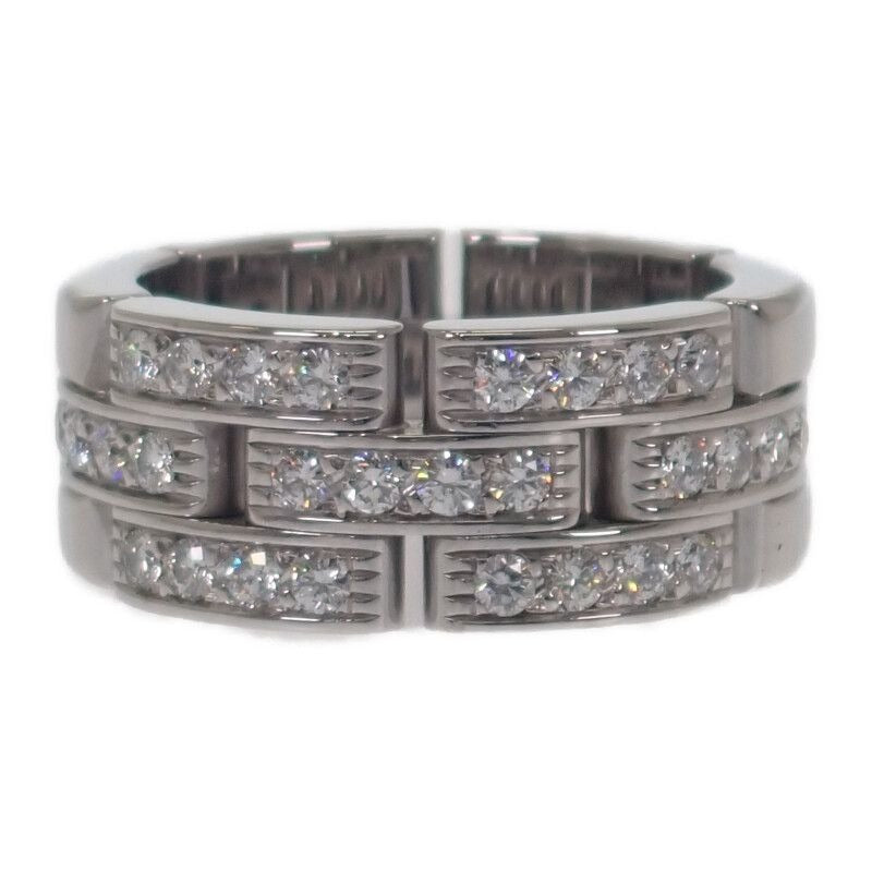 Cartier Mayon Panthere 3 Rings No 10 Ring 18Kwhite Gold Diamond