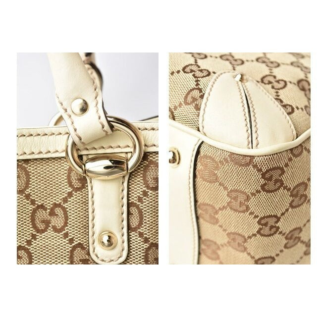 Gucci Shopping Bag Tote Canvas GG Brown Beige Off White — view 3