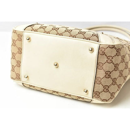 Gucci Shopping Bag Tote Canvas GG Brown Beige Off White — view 8