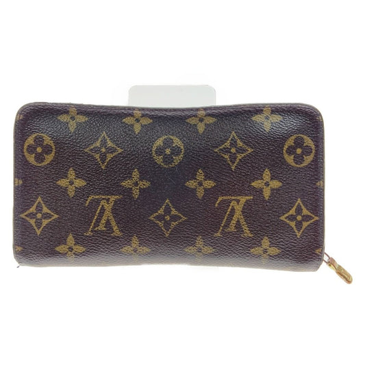 Louis Vuitton Monogram Porte Monnaie Zip Round Zipper Long Wallet Brown