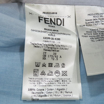 Unused 2021 Fendi Shirt Short Sleeve Total Logo Zucca Pattern Ff Carrigraffi