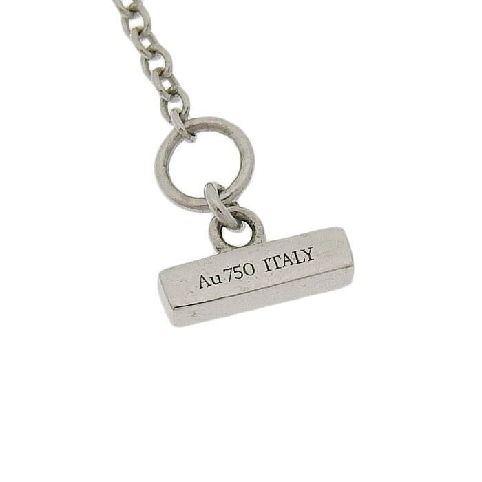 Tiffany & Co T TWO Circle Turquoise Necklace 18K White Gold 750 White Gold