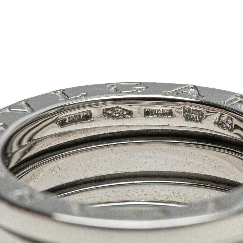 Bulgari Bee Zero One 2 Band Ring Ring #49 18K White Gold White Gold Ladies