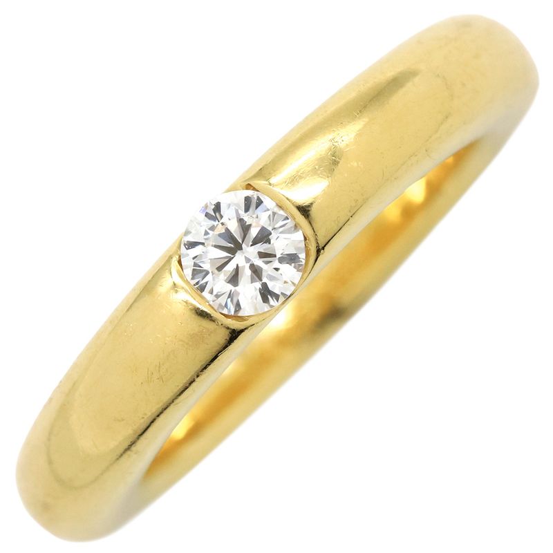 Cartier Ring Ellipse 18k Yellow Gold Diamond Yellow Gold #51 (Jp11) 750 18k 1p