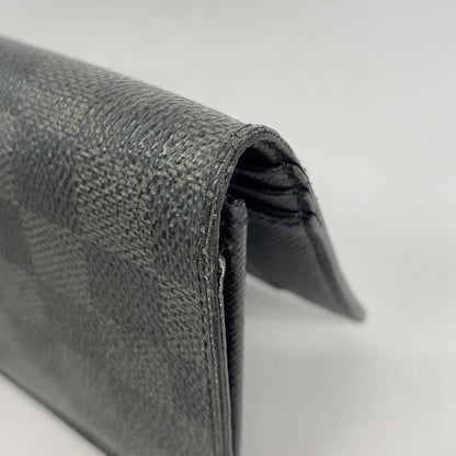 Louis Vuitton Damier Graphite Portefeuille Blazer N62665 Black Men's Long Wallet