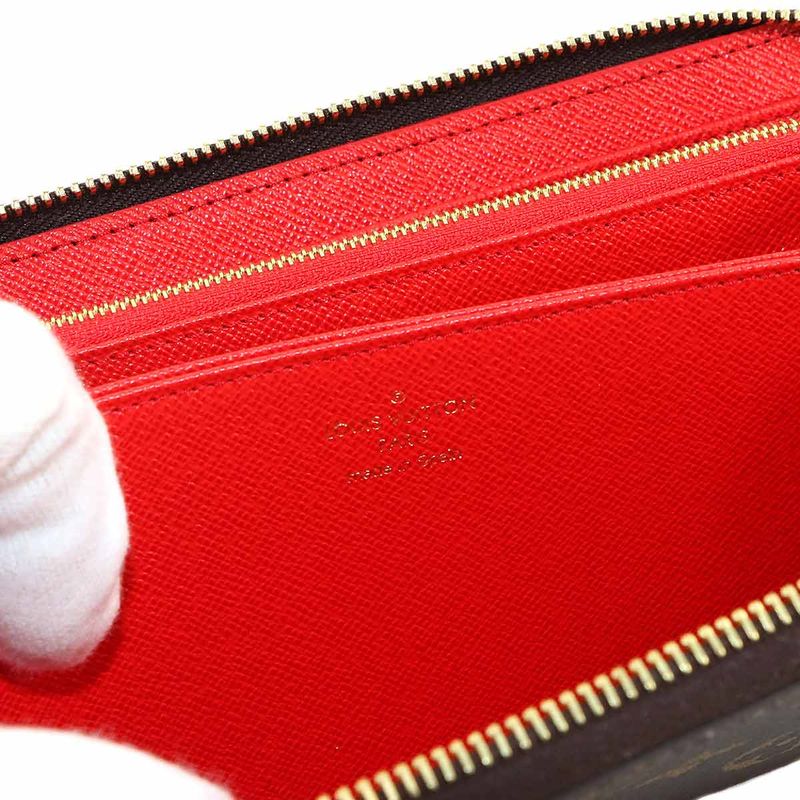 Louis Vuitton Monogram Zippy Wallet Round Zipper Long Wallet Coquelicot M41896