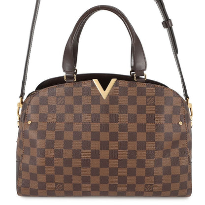 Louis Vuitton Damier Ebene Kensington Bowling Bag Brown Beige