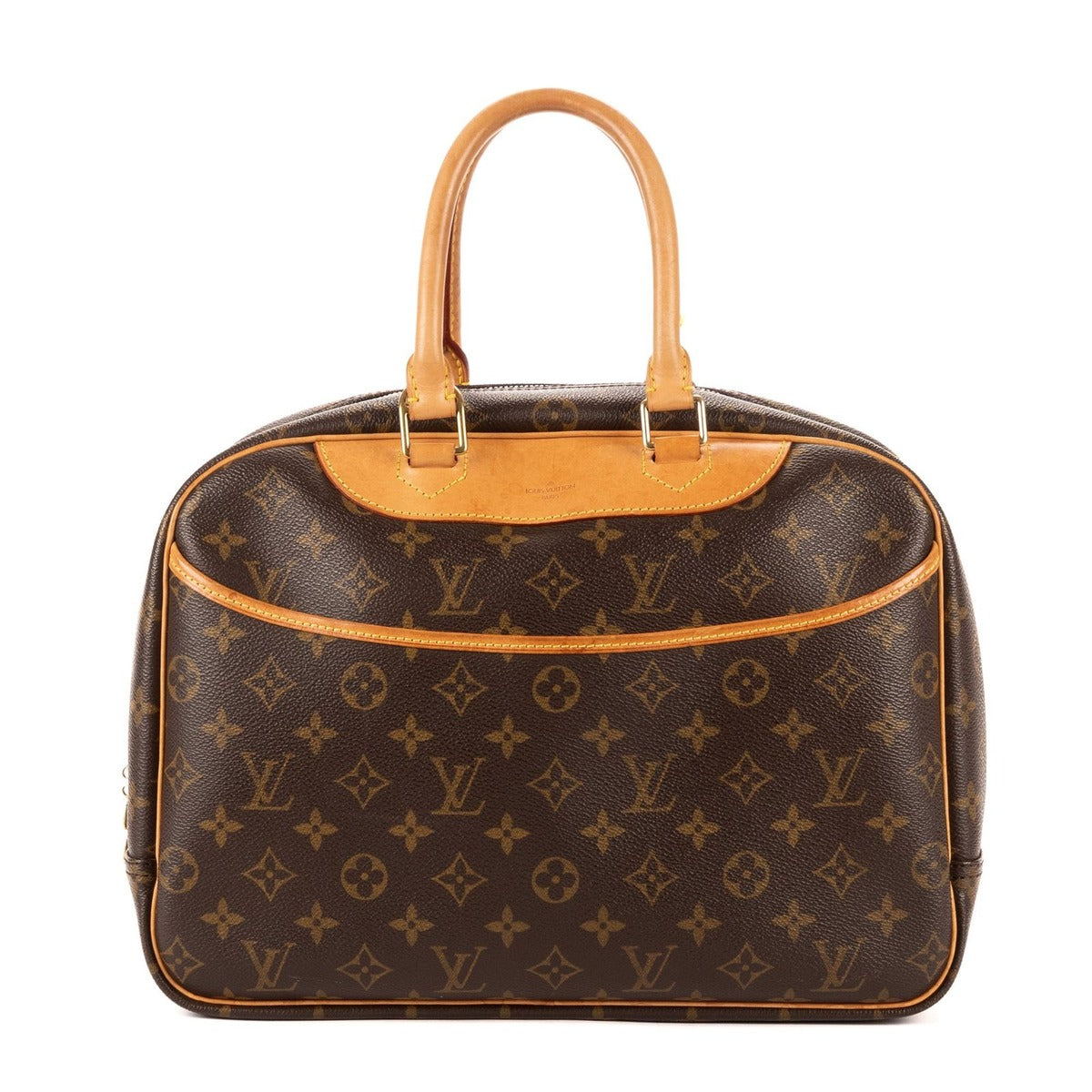 Louis Vuitton Deauville Brown Monogram Canvas Handbag