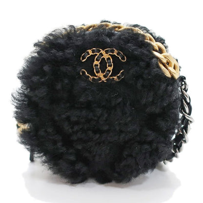 Chanel Round Boa Shoulder Bag Chanel 19 Black Ap0945 Gold Chain Round