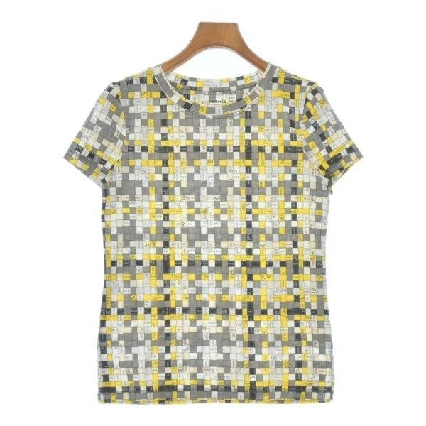Hermes T-Shirt Cotton White Gray Yellow