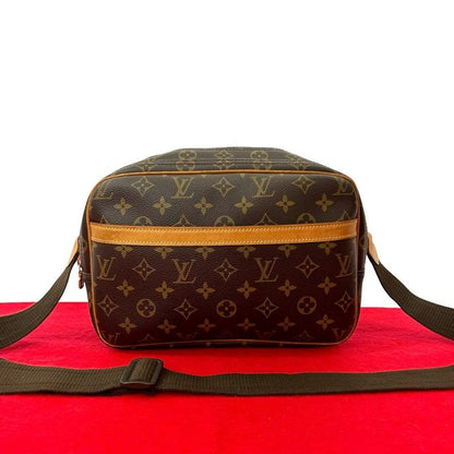 Louis Vuitton Vintage Reporter PM Monogram Leather Shoulder Bag Pochette Brown