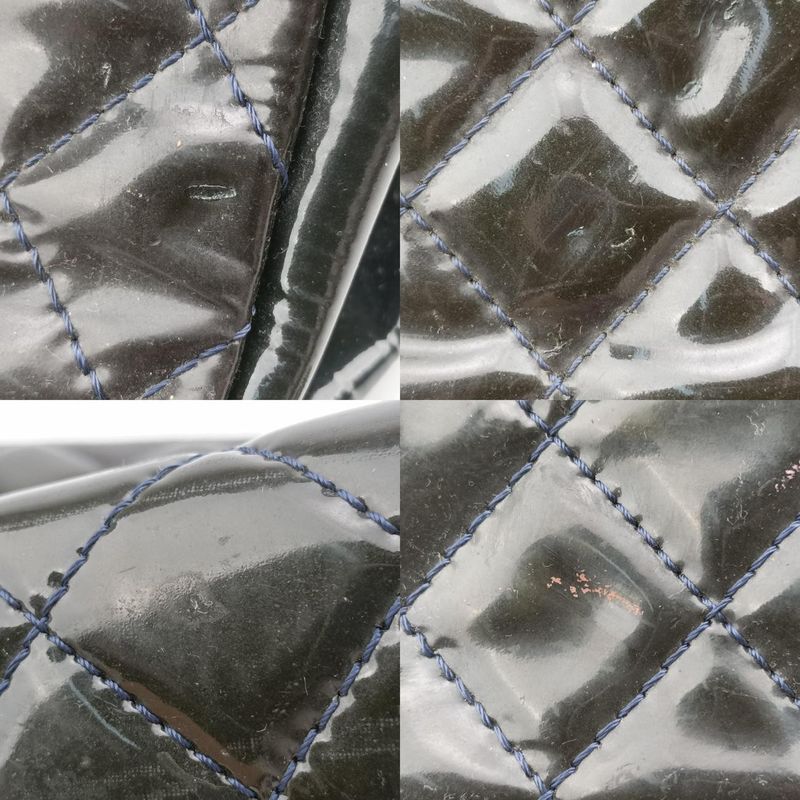 CHANEL  Matelasse Coco Mark GST Navy Patent A6573417188712