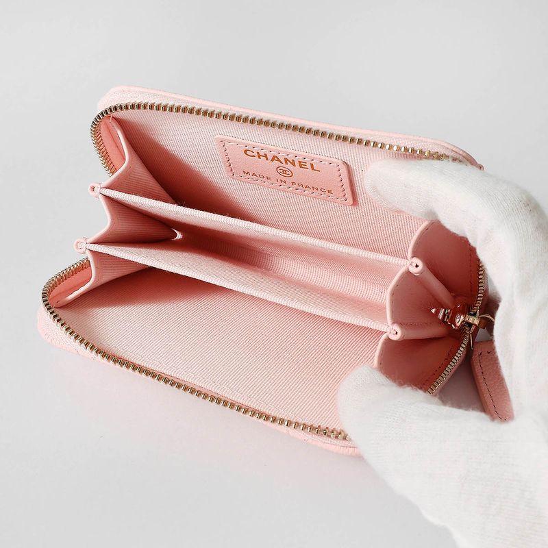 Chanel Coin Case Classic ZIP COIN Purse Pastel Pink