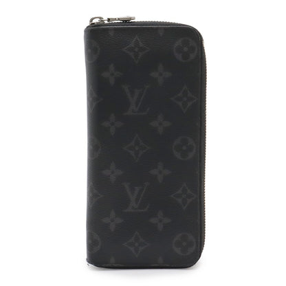 Louis Vuitton Monogram Eclipse Zippy Wallet Vertical Zip Around Black Gray
