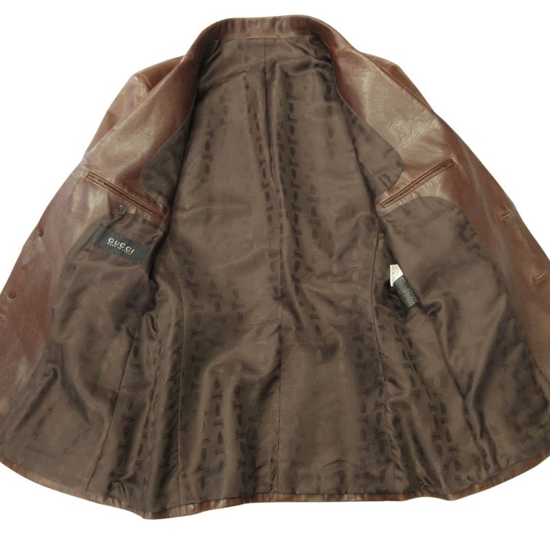 Gucci by Tom Ford Tom Ford Period Leather Tailored Jacket Cow Leather Archival