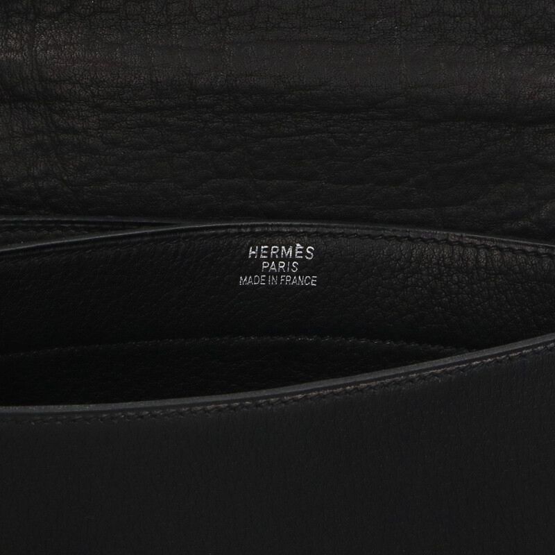 Hermes Sac A Depeches Dplg100 □F Engraved Silver Hardware Leather Shoulder Bag