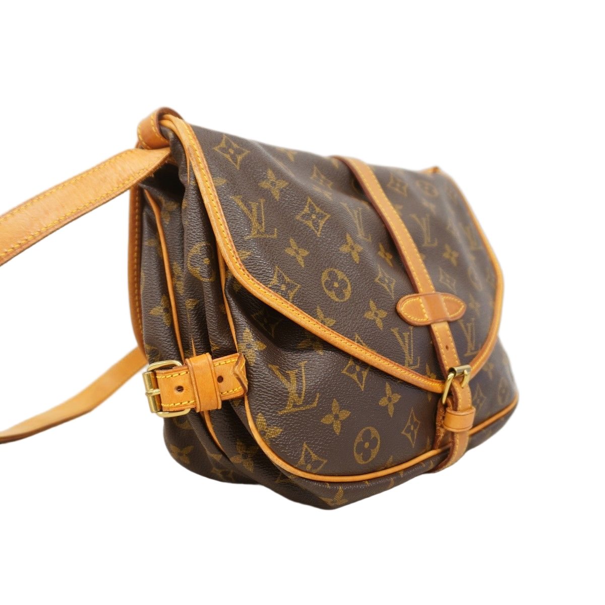 Louis Vuitton Shoulder Bag Monogram Saumur 30 Brown — view 2