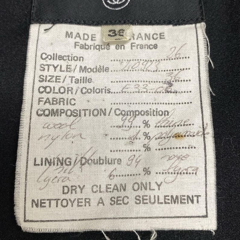 Chanel Jacket Size 36 S Ladies - 20923 Black Long Sleeves Tweed 4 Pockets Coco