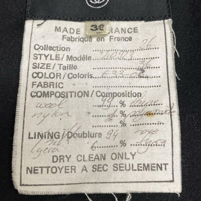 Chanel Jacket Size 36 S Ladies - 20923 Black Long Sleeves Tweed 4 Pockets Coco