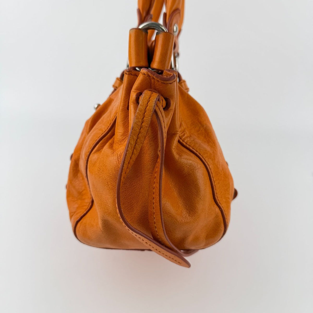 Miu Miu Shoulder Bag Orange Leather Vintage — view 6