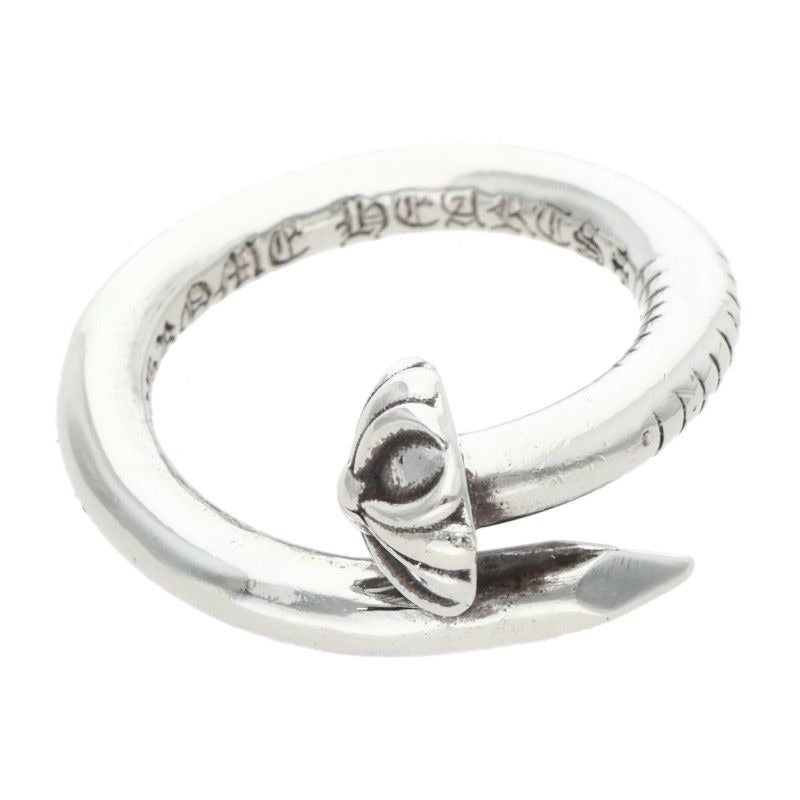 Chrome Hearts Nail Crsball Cross Ball Silver Ring