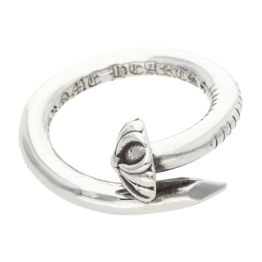 Chrome Hearts Nail Crsball Cross Ball Silver Ring