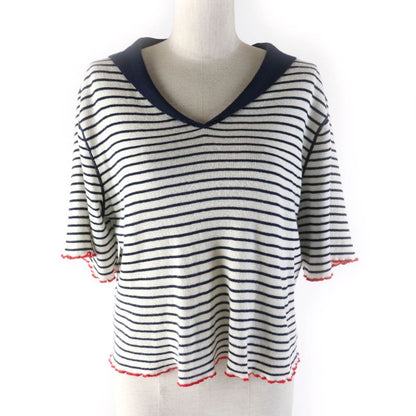 Christian DIOR 24SS 444s67am785 Linen Cashmere Silk Blend Sailor Collar