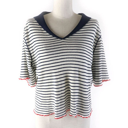 Christian DIOR 24SS 444s67am785 Linen Cashmere Silk Blend Sailor Collar