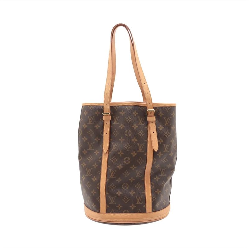 Louis Vuitton Monogram Bucket GM M42236 Leather Tote Bag Shoulder Hand A4 Brown