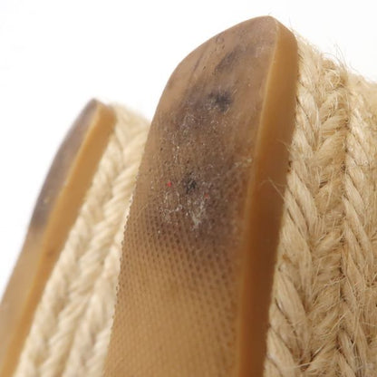 Louis Vuitton Monogram Denim Wedge Sole Sandals 36 Espadrilles Louis Vuitton
