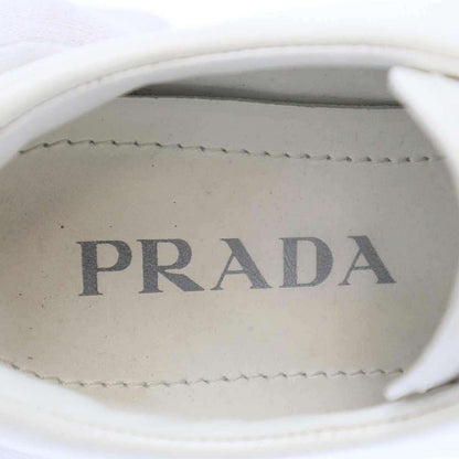 Prada Monolith Brushed Leather Lace Up Shoes 708 White 36