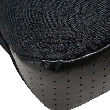 Gucci GG Canvas 153238 Navy Black Canvas Leather Women's Gucci